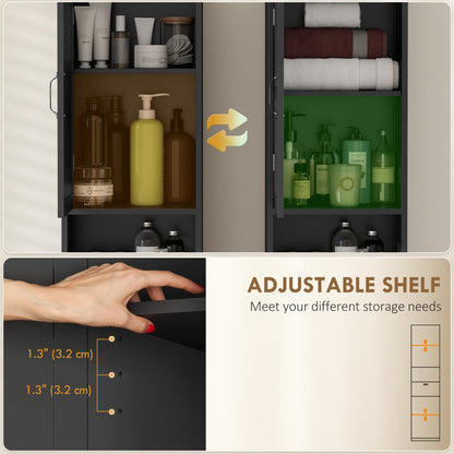 Armoire de salle de bain étroite avec tiroir et étagères