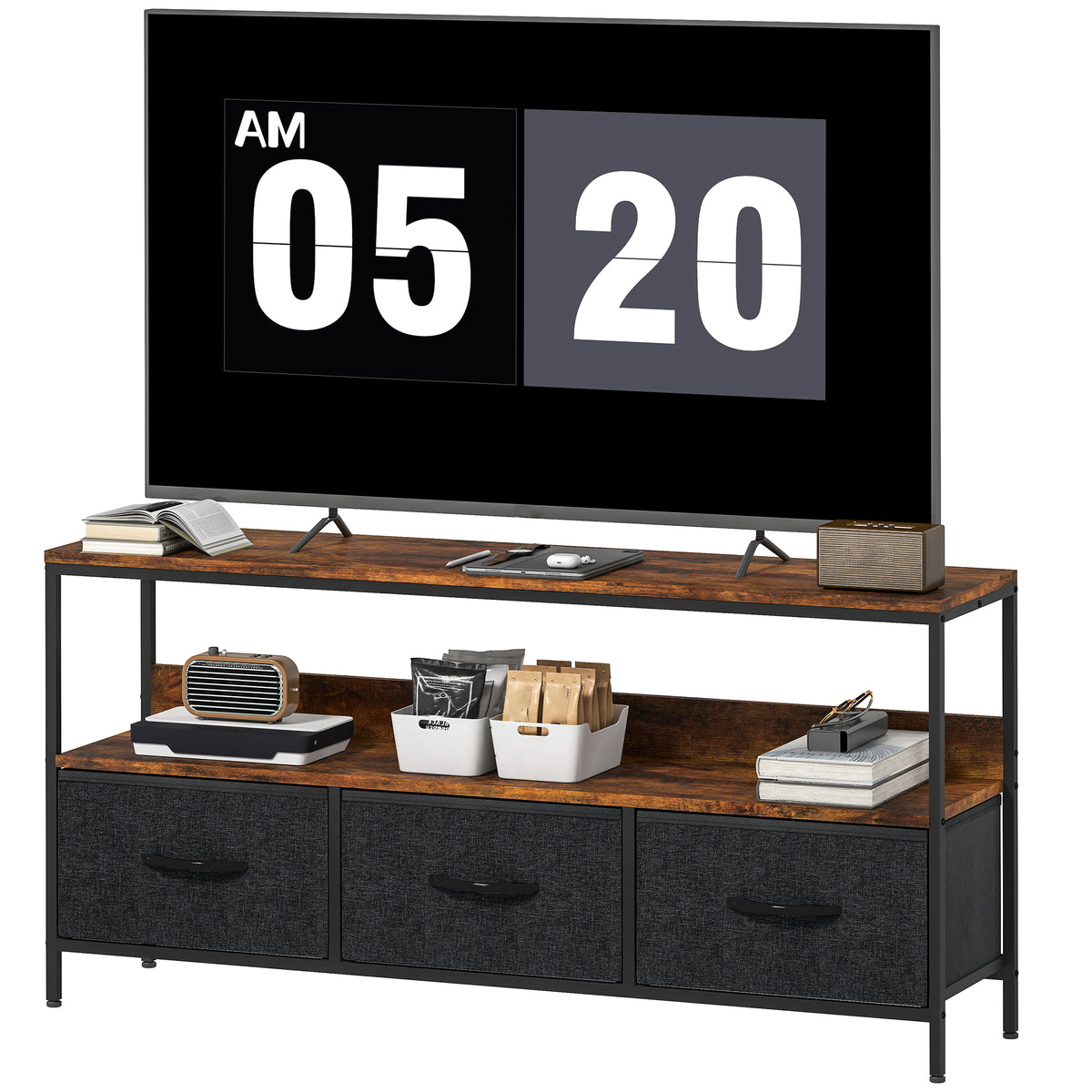 Meuble TV avec station de recharge