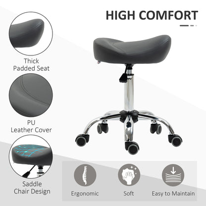 Tabouret selle ergonomique ajustable à roulettes