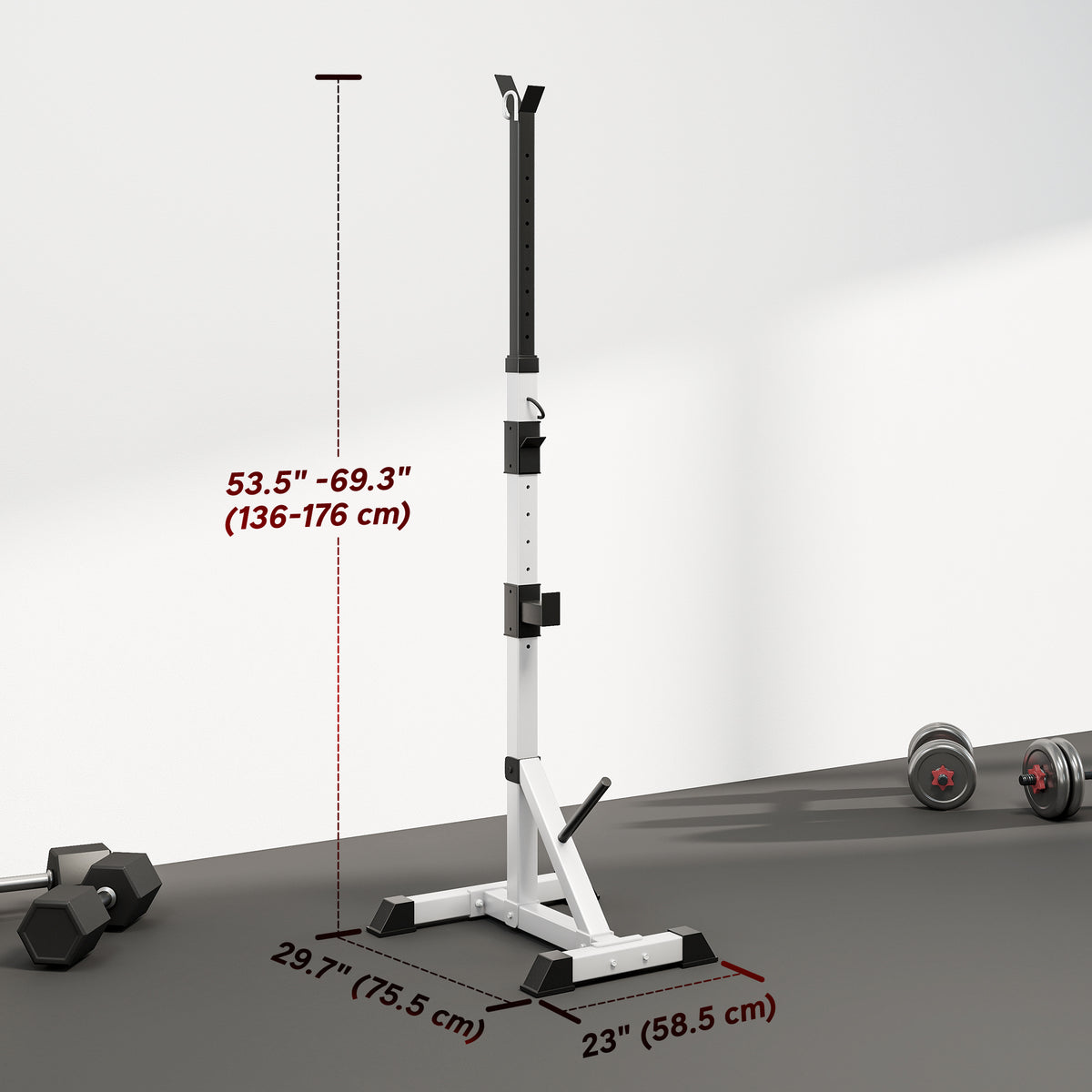 Support à squat ajustable robustesse acier — Lot de 2