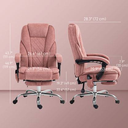 Chaise bureau massage inclinable avec repose-pieds ajustable