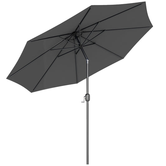 Parasol de patio rond 10 pieds avec manivelle
