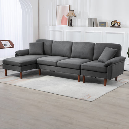 Sofa sectionnel en L avec chaise longue interchangeable