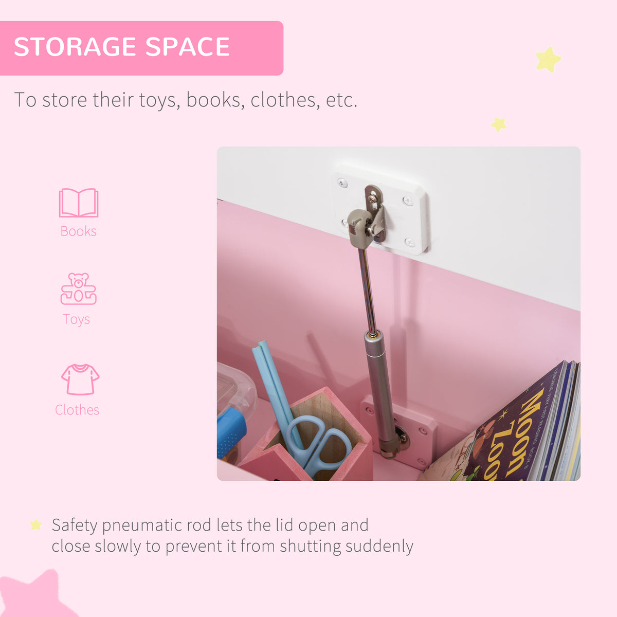 Coffre à jouets avec banc de rangement