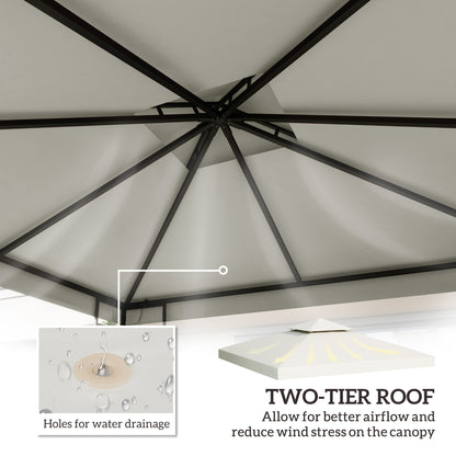 Toile de remplacement gazebo deux niveaux 3 x 3 m