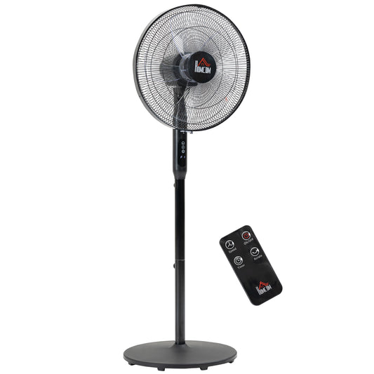 Ventilateur sur pied oscillant avec télécommande et écran LED