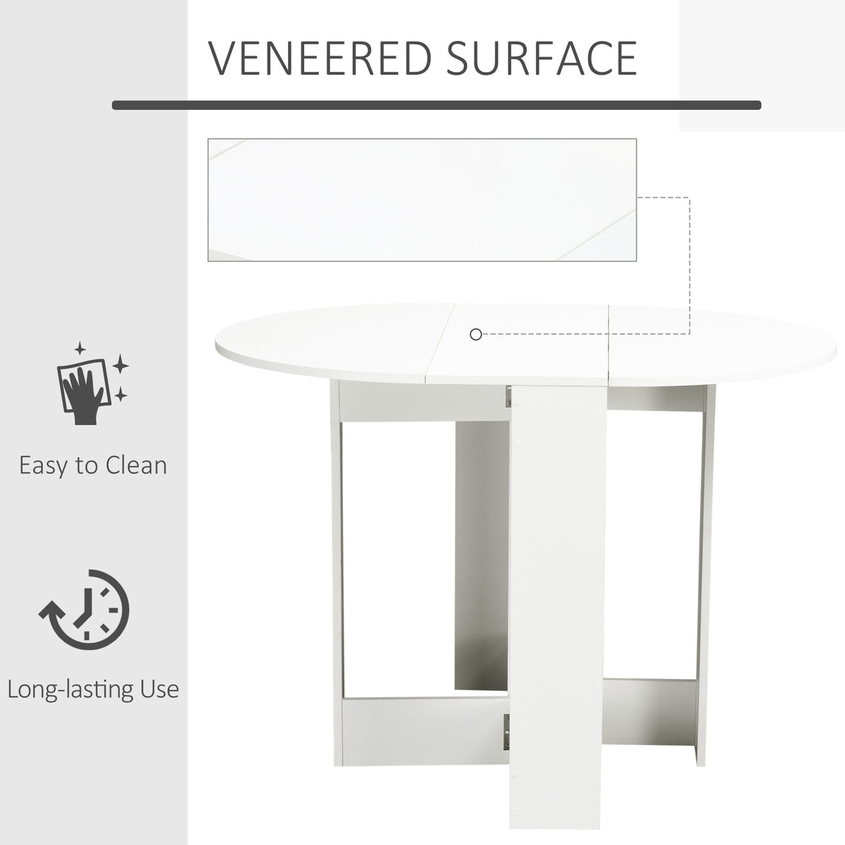Table à manger pliante rabattable pour petits espaces