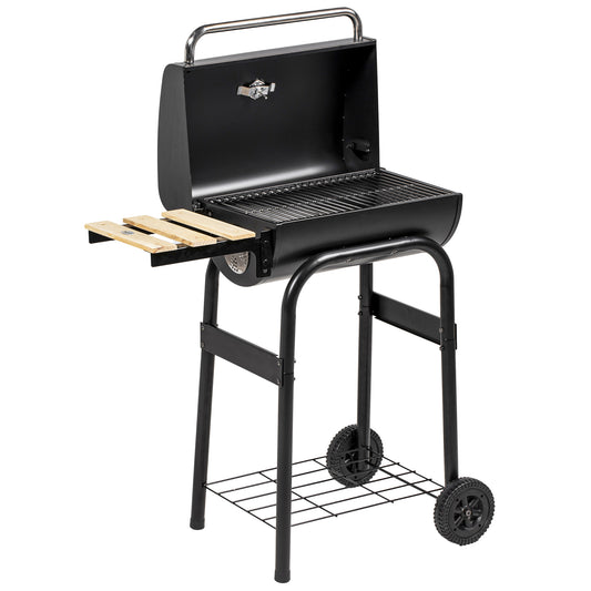 BBQ au charbon avec thermomètre et roues