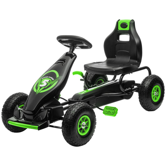 Kart à Pédales pour Enfants - Cadre Acier avec Freins