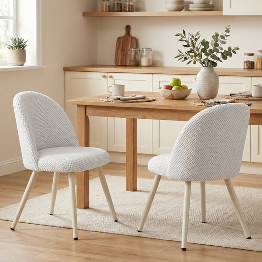 Chaises de salle à manger velours rembourrées — lot de 2