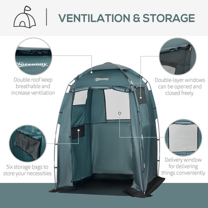 Tente de douche portable 152x152x208cm vestiaire camping