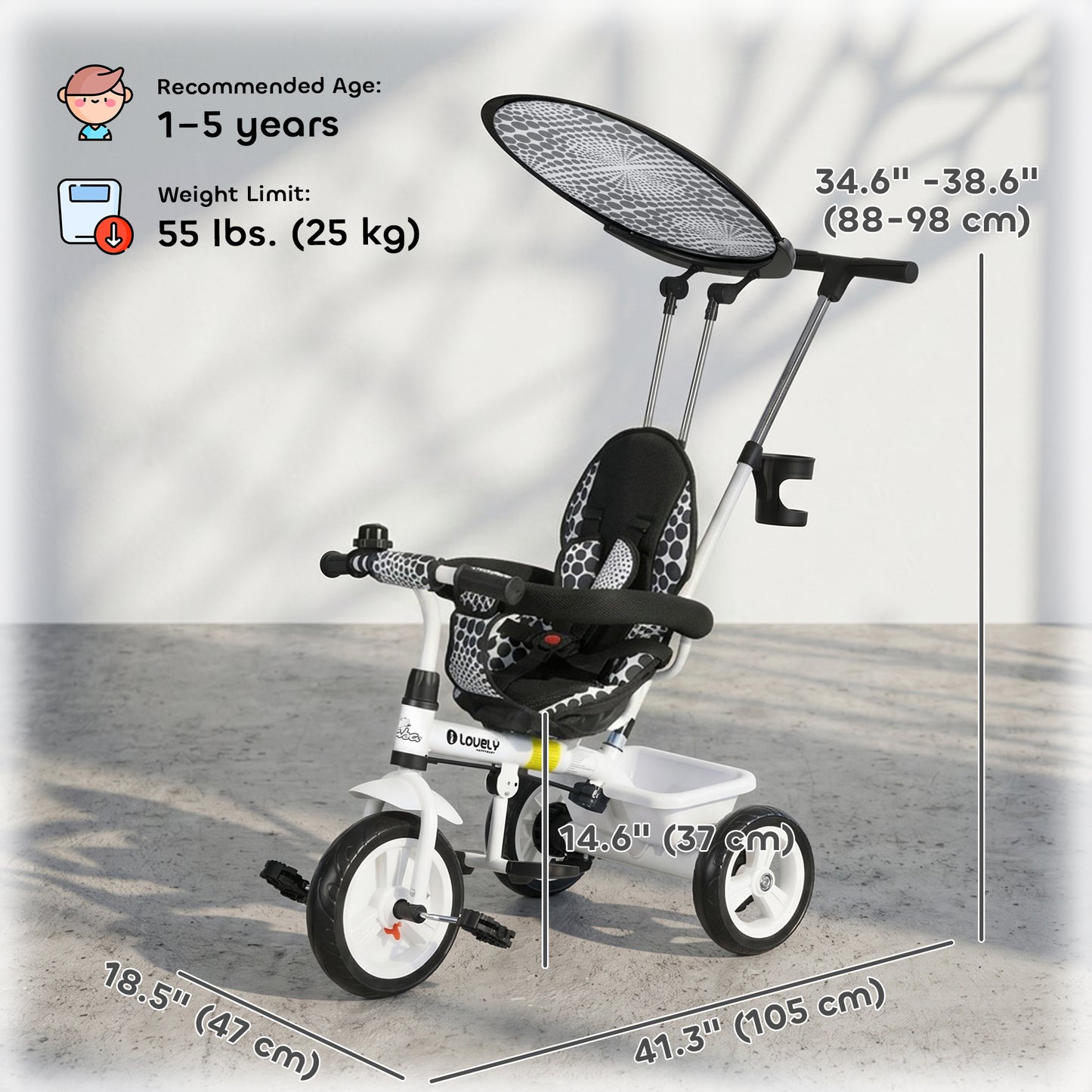Tricycle évolutif 6-en-1 pour tout-petits