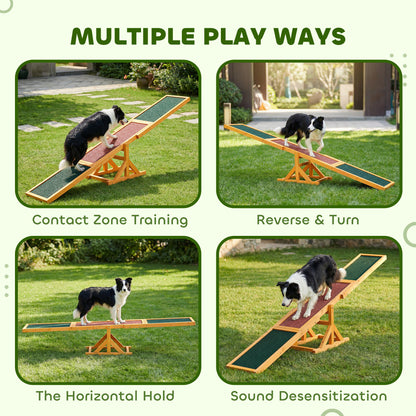 Bascule d'agilité pour chien en bois