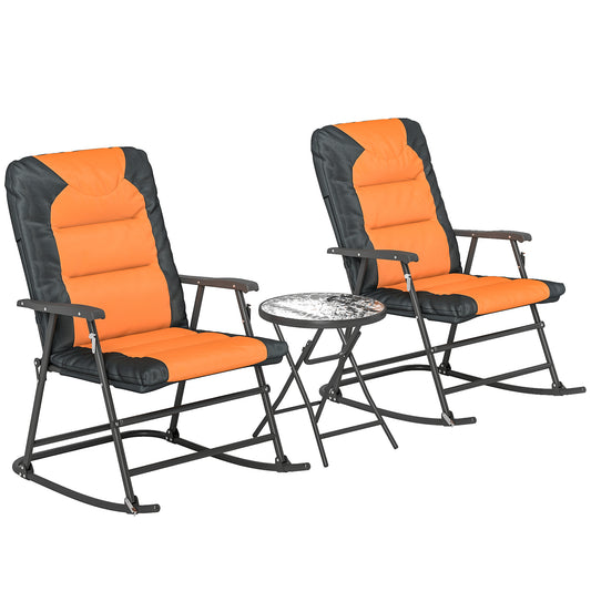 Ensemble chaise berçante pliable 3 pièces