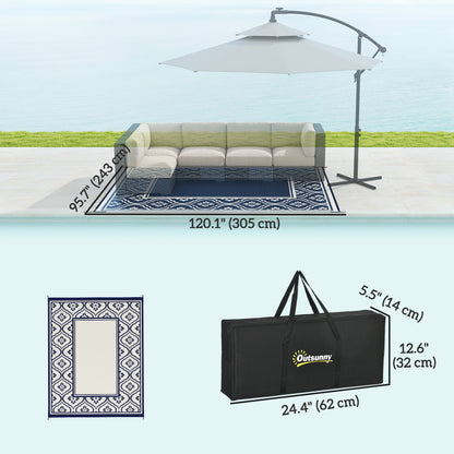 Tapis extérieur réversible 8' x 10' avec sac transport