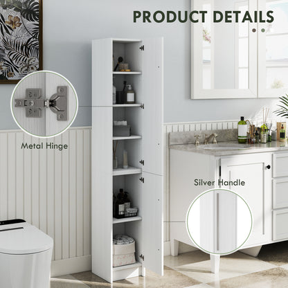 Armoire de salle de bain haute avec tablettes ajustables