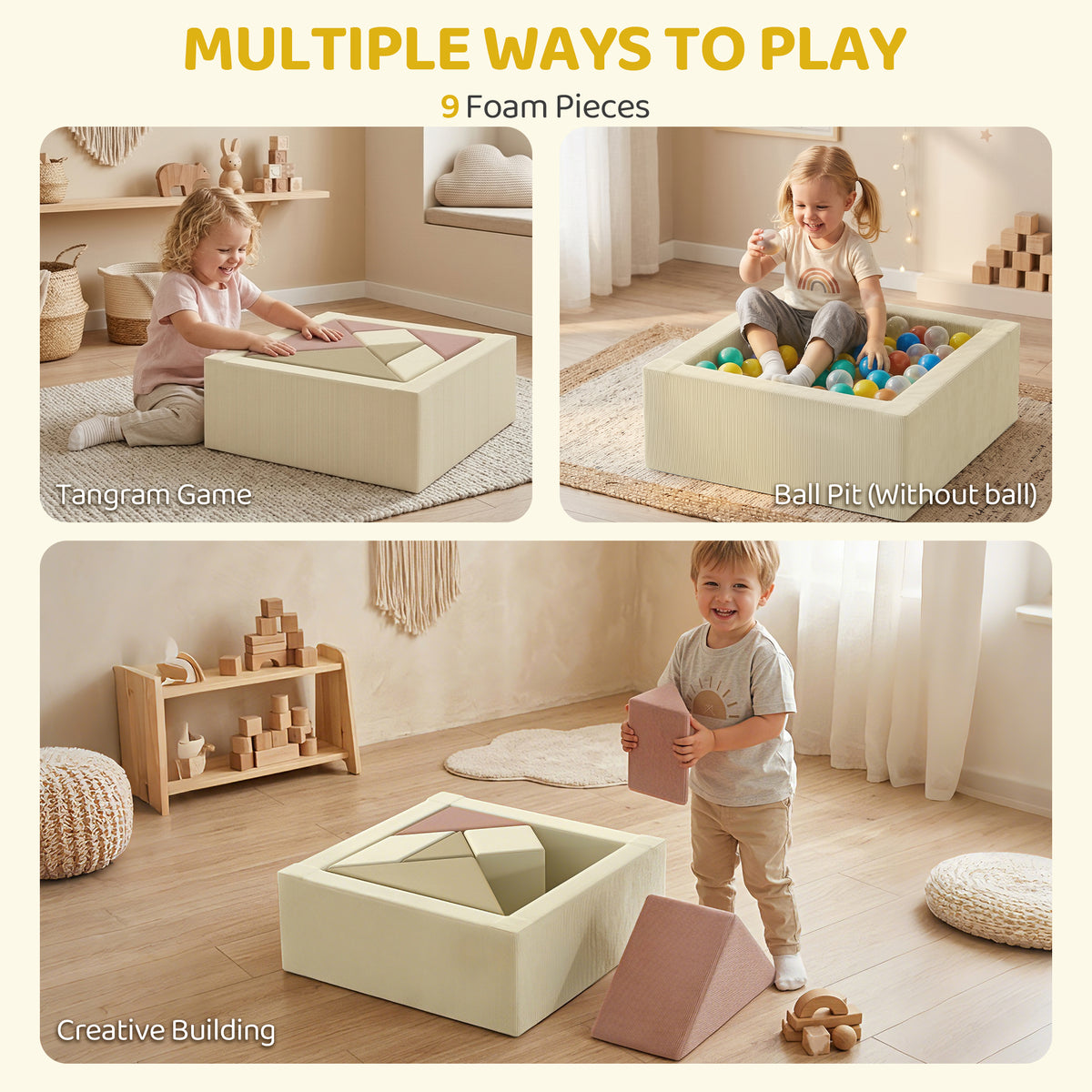 Blocs d'escalade en mousse — Lot de 9