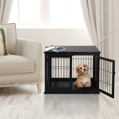 Cage chien table d'appoint 2 portes 26 pouces