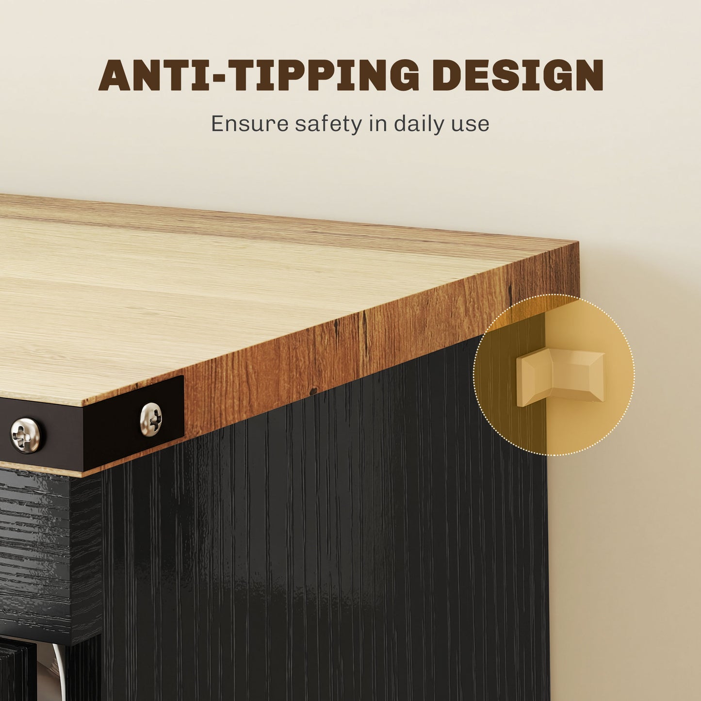 Armoire de cuisine haute 4 niveaux avec tiroirs