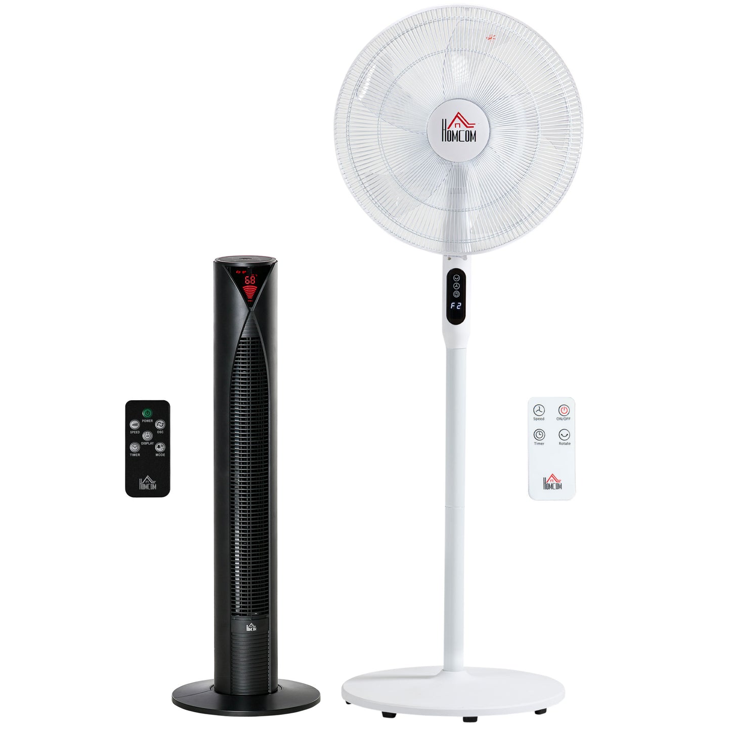 Ensemble ventilateurs tour et sur pied avec télécommande