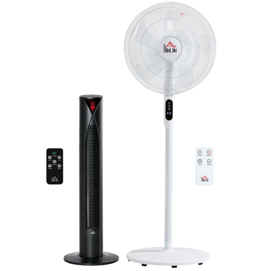 Ensemble ventilateurs tour et sur pied avec télécommande