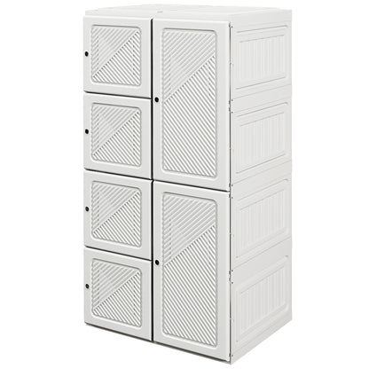 Armoire penderie pliable 5 compartiments