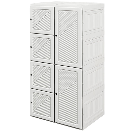 Armoire penderie pliable 5 compartiments