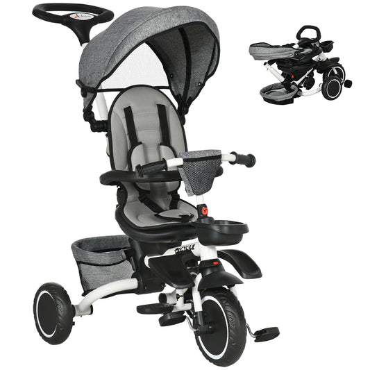 Tricycle évolutif 6-en-1 convertible poussette vélo enfant