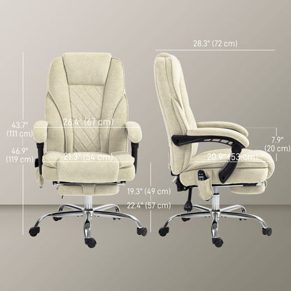 Chaise bureau massage inclinable avec repose-pieds ajustable