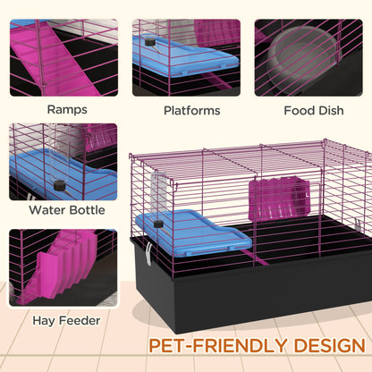 Cage pour petits animaux 47 cm avec accessoires
