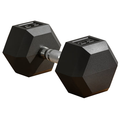 Haltère hexagonal en caoutchouc 35 lb
