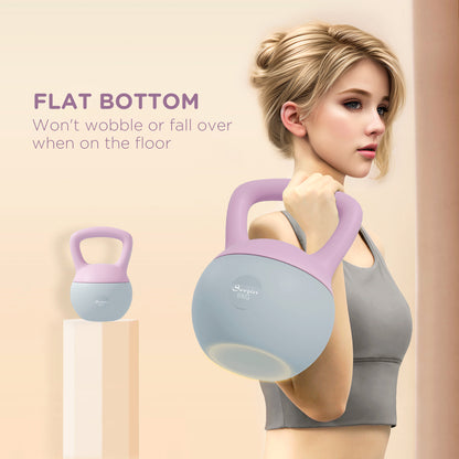 Kettlebell souple 8 kg poignée antidérapante — violet