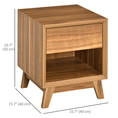 Table de chevet moderne avec tiroir et étagère