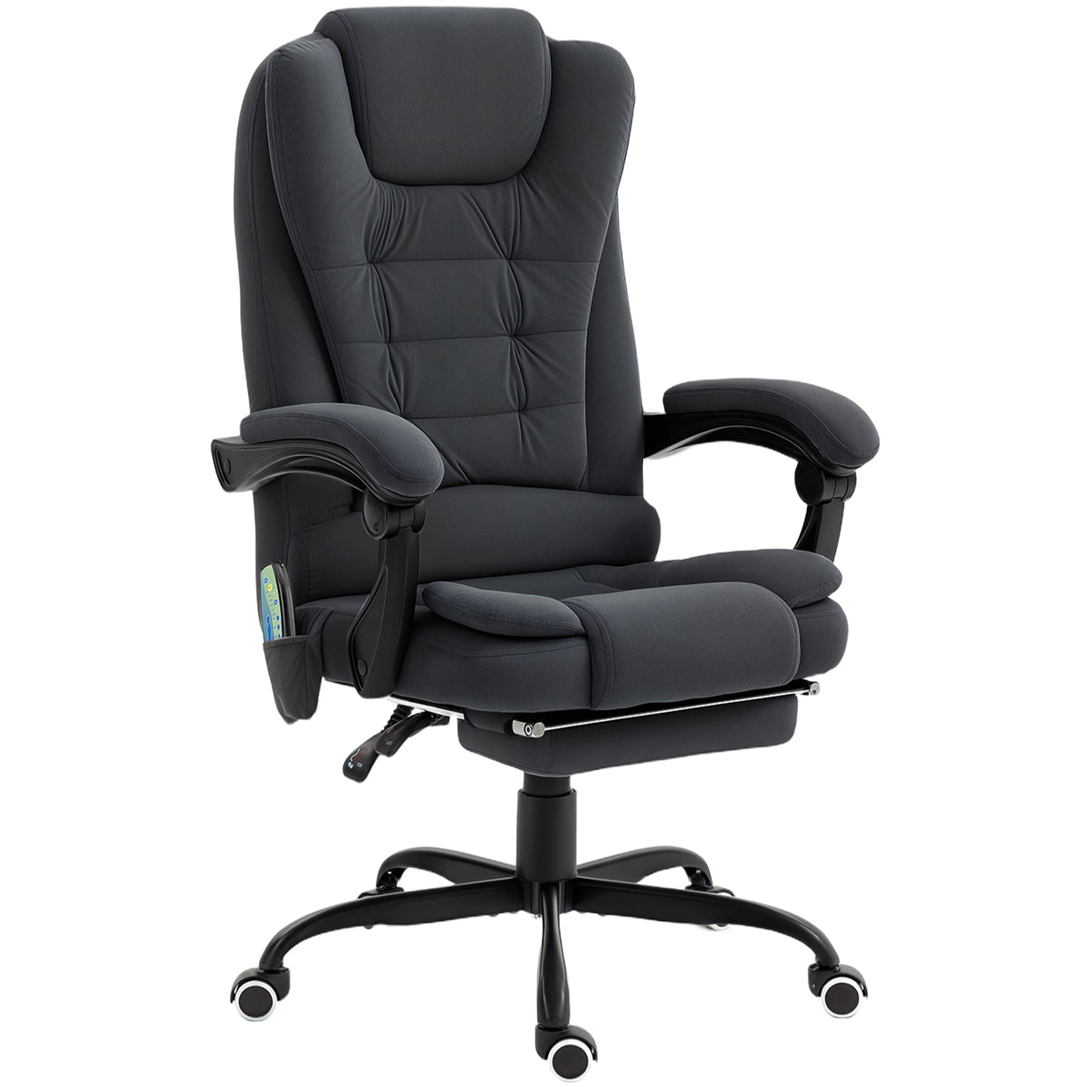 Chaise de bureau massante inclinable avec repose-pieds