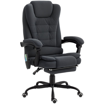 Chaise de bureau massante inclinable avec repose-pieds