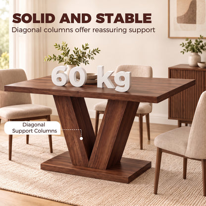 Table de salle à manger rectangulaire moderne en bois