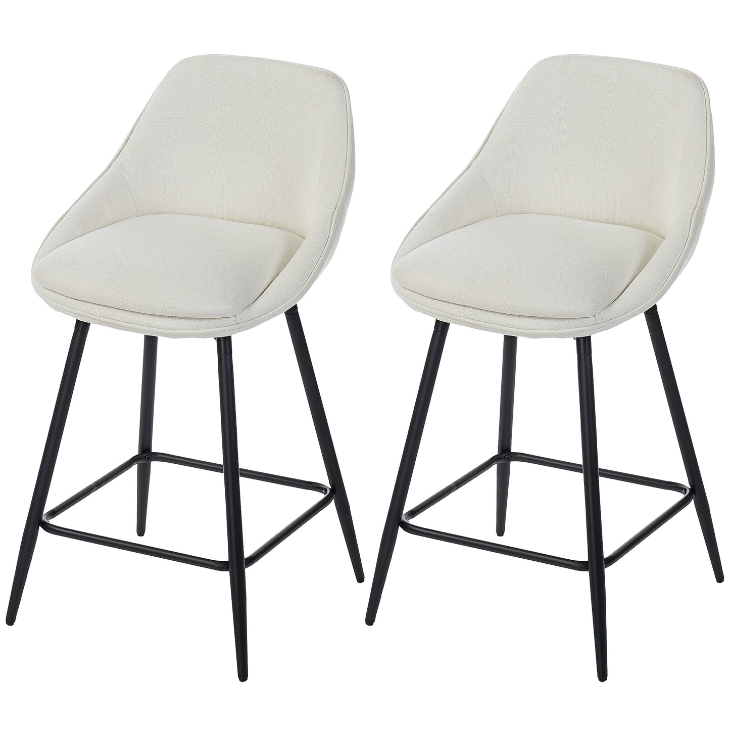 Tabourets de bar pivotants rembourrés avec dossiers