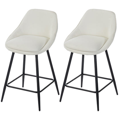 Tabourets de bar pivotants rembourrés avec dossiers