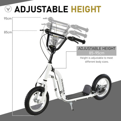 Trottinette pour enfants avec double frein et grandes roues gonflables