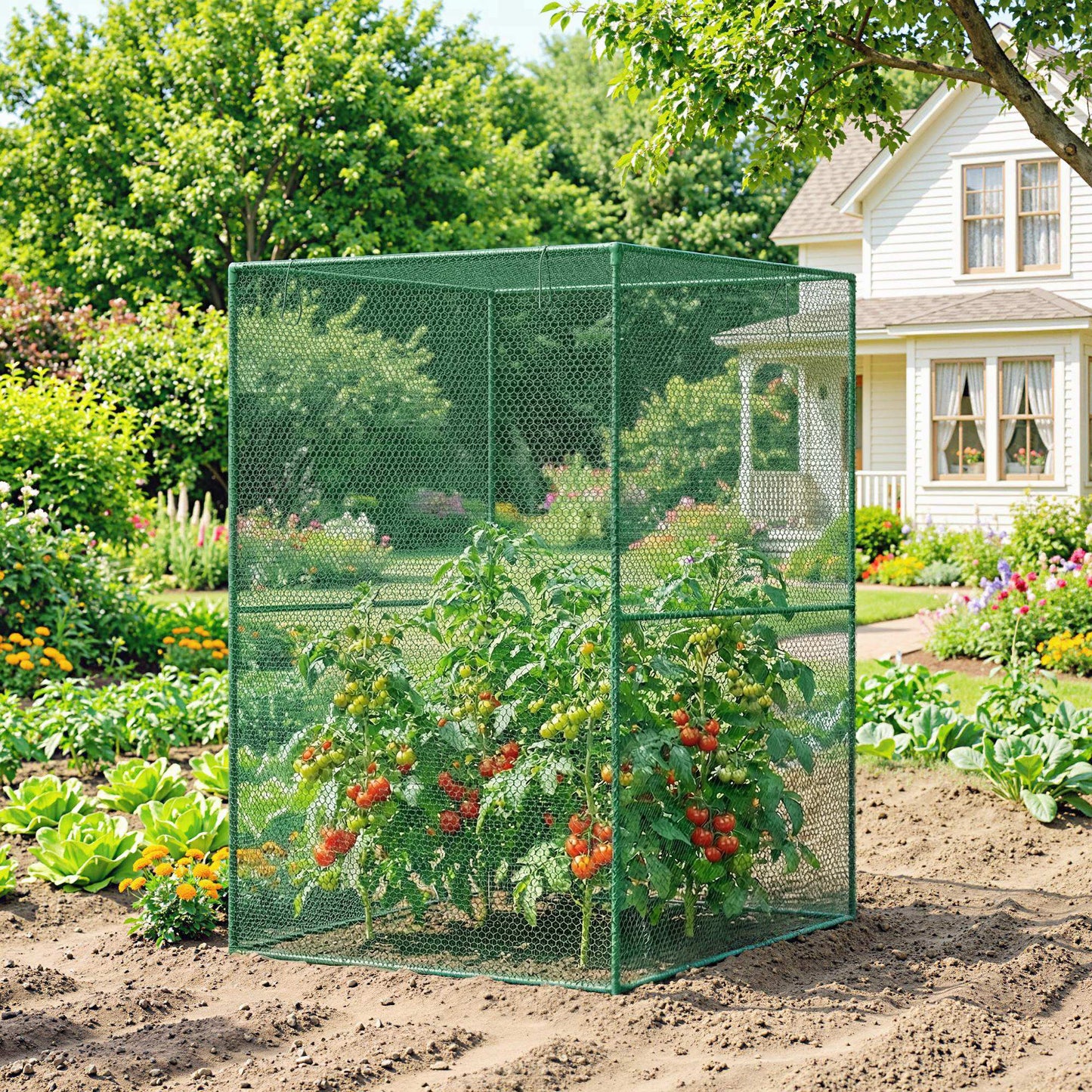 Outsunny 240x120cm Grow Cage - Zipped Garden Protection Tent