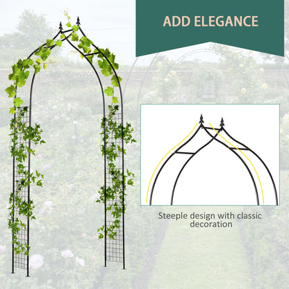 Arche de jardin décorative 244 cm acier treillis