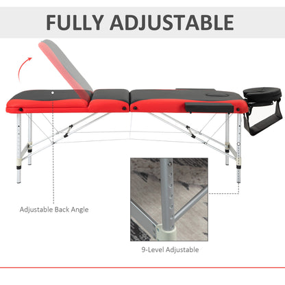 Table de massage professionnelle pliable en aluminium