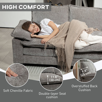 Canapé sectionnel chenille 120,5 po avec méridienne