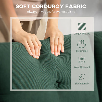 Sofa sectionnel en velours côtelé avec chaise longue réversible