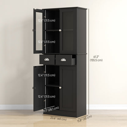 Armoire de cuisine garde-manger autoportante style fermette