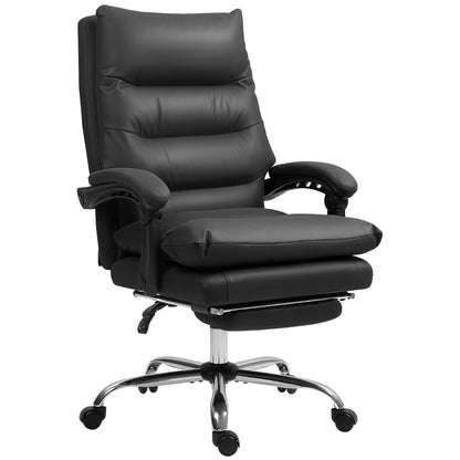 Chaise de bureau massante 6 points avec repose-pieds