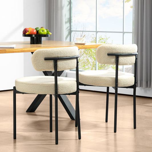 Chaises de salle à manger modernes en molleton — Lot
