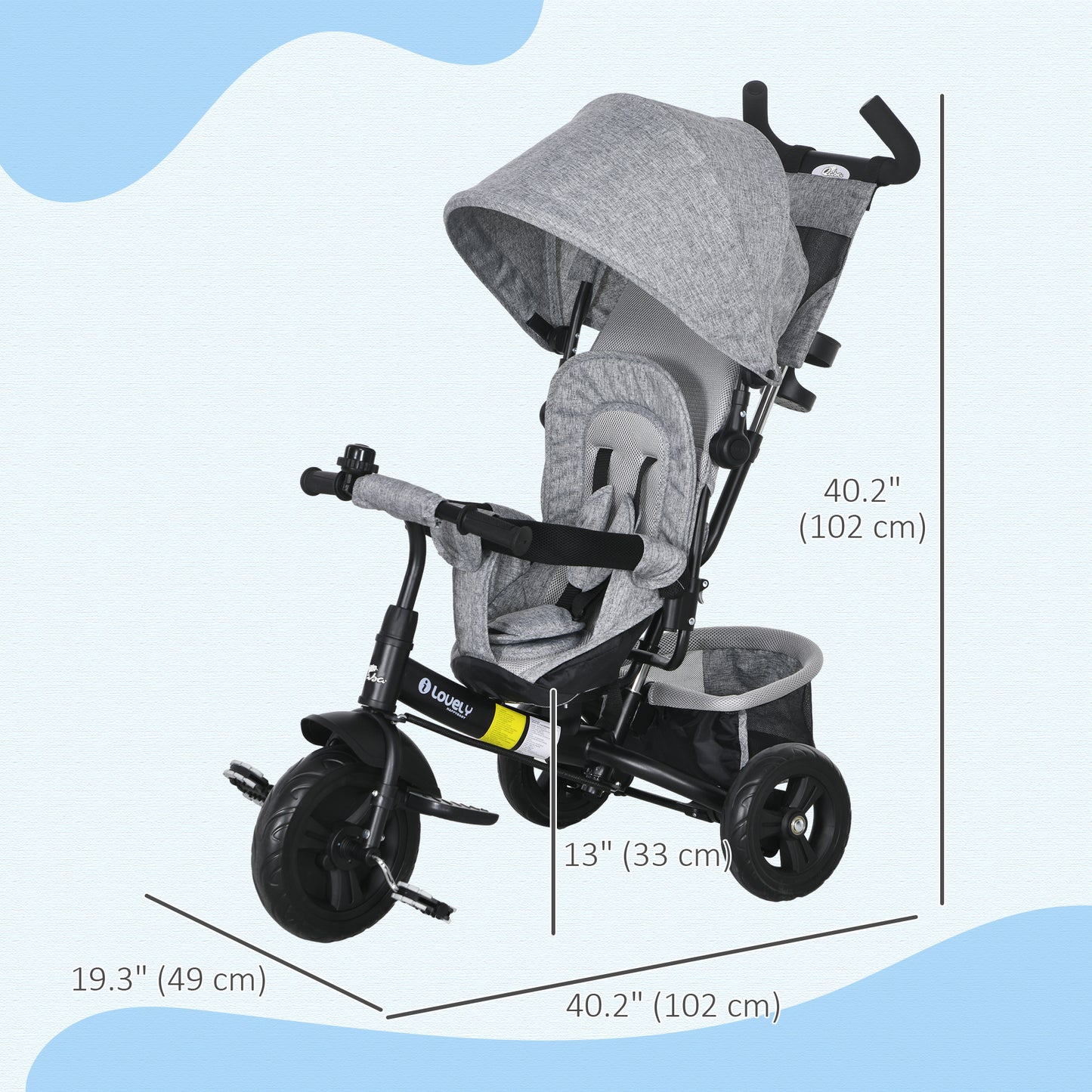 Tricycle évolutif 6 en 1 pour tout-petits 1-5 ans