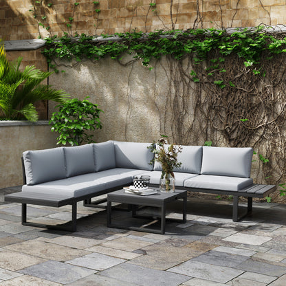 Ensemble mobilier patio 4 pièces inclinable
