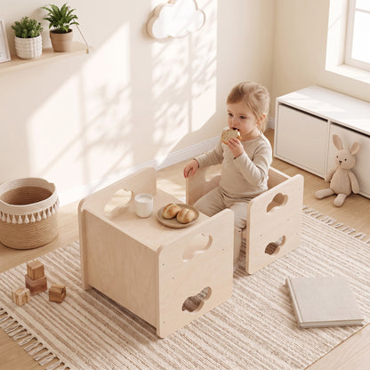 Ensemble table et chaise Montessori pour tout-petit